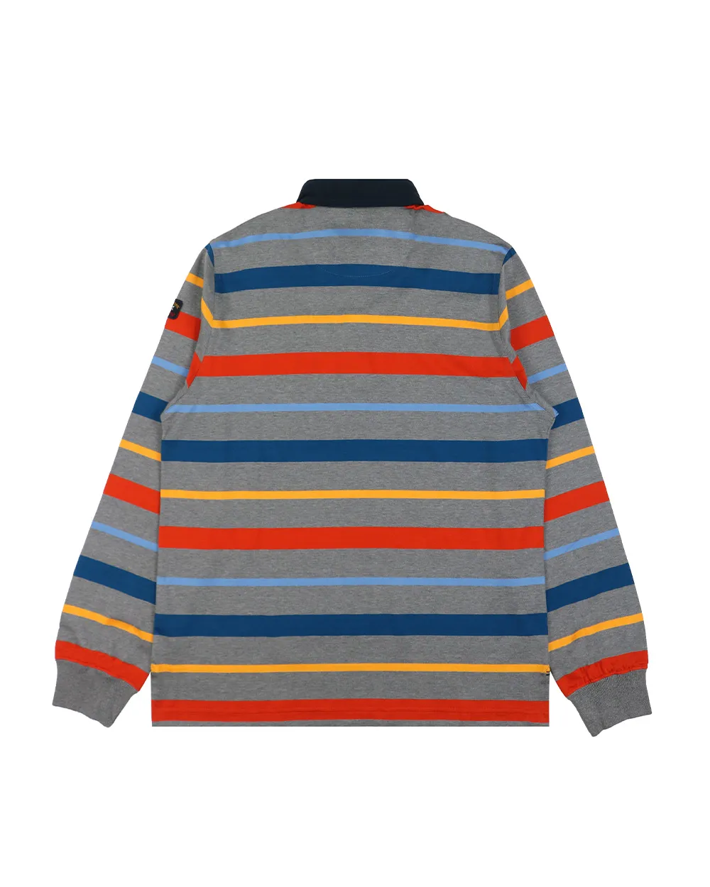 Striped Long-Sleeved Polo Shirt