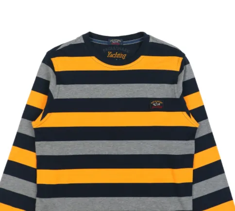 Striped Logo Long-Sleeved T-Shirt