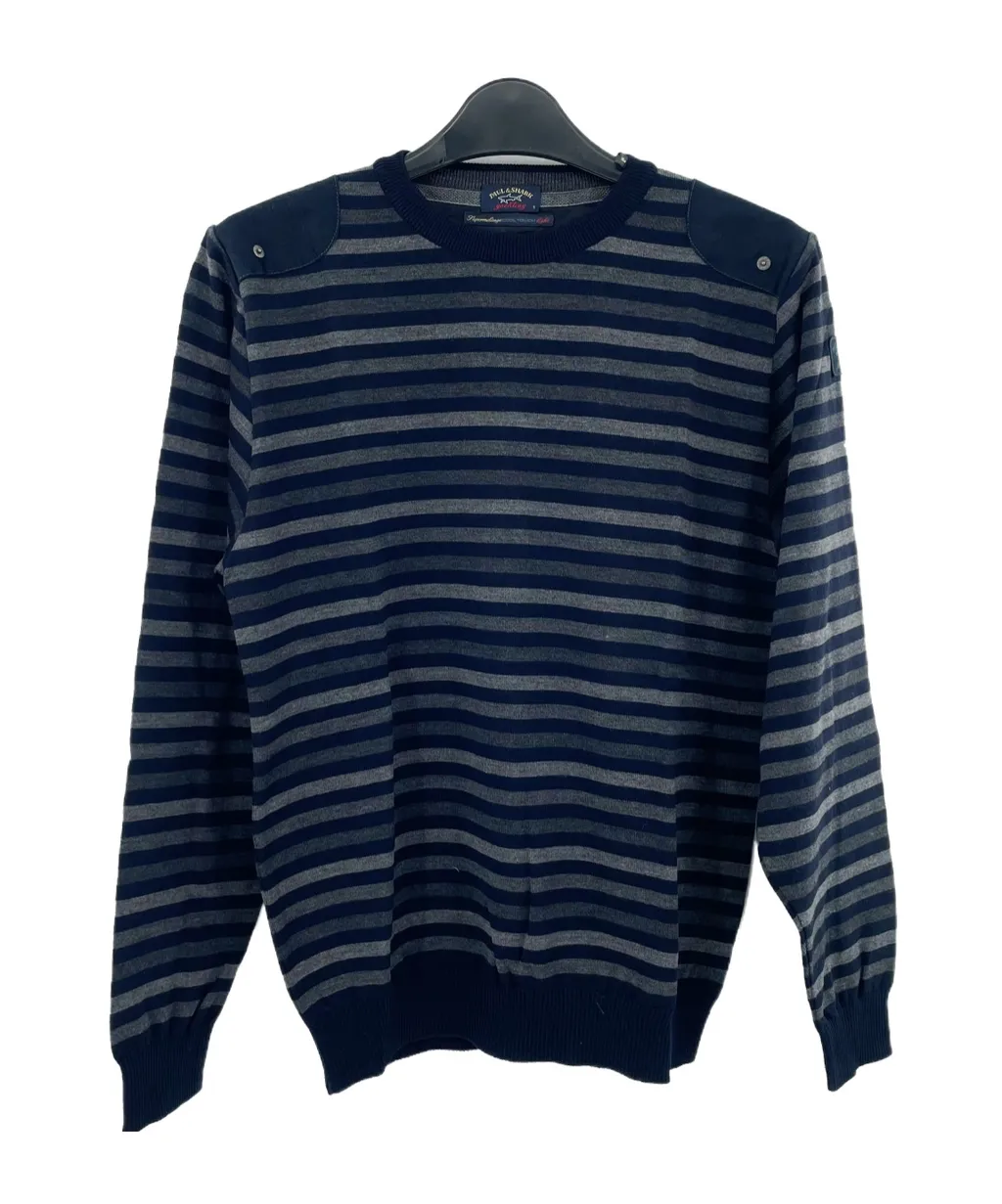 Round-Neck Striped Sweater
