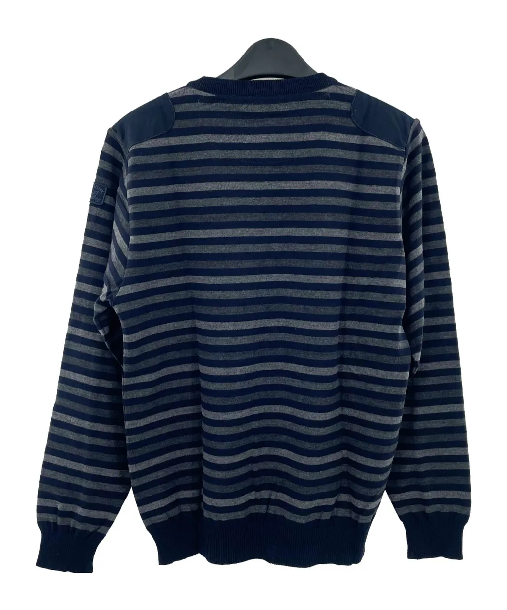 Round-Neck Striped Sweater