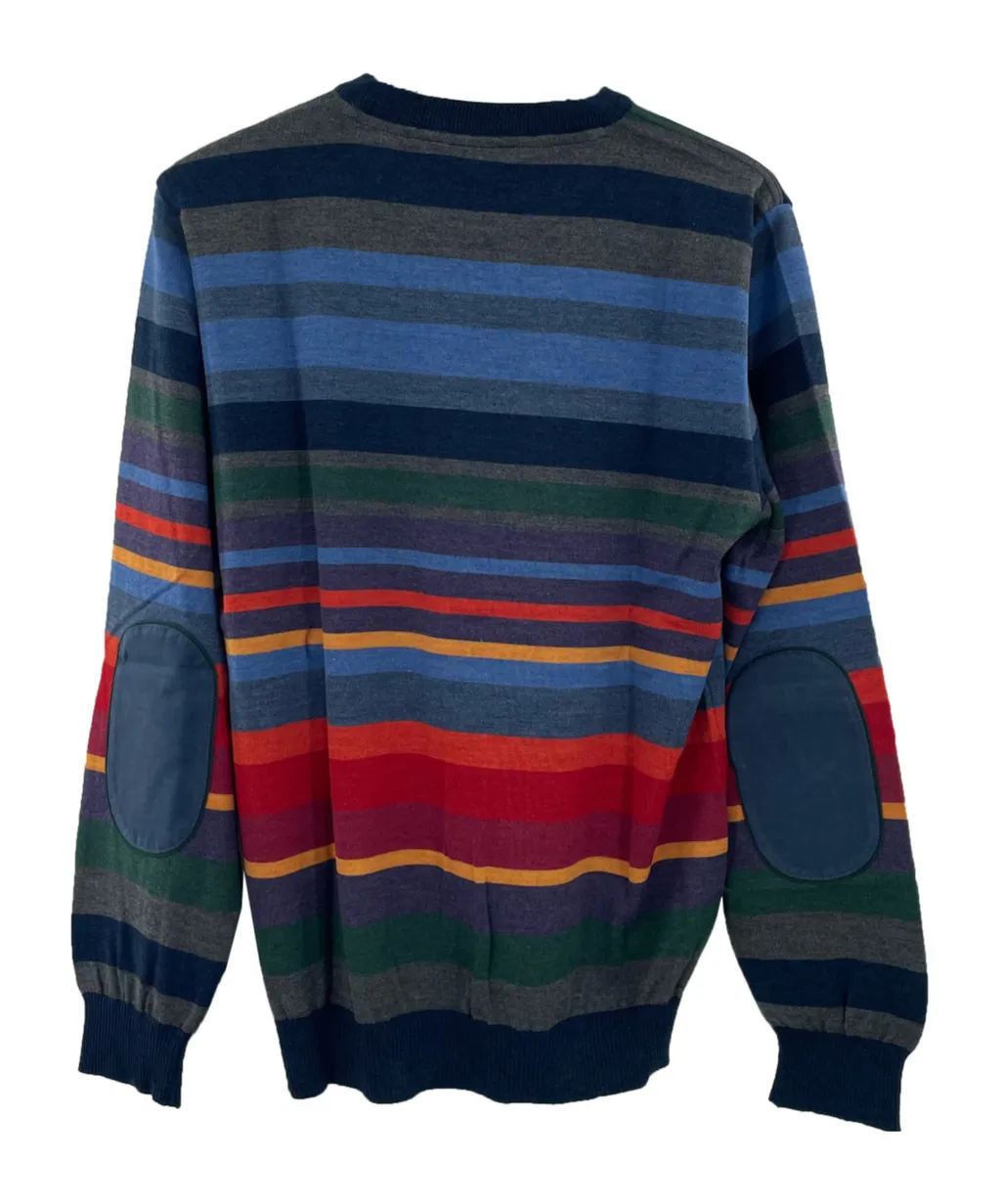 Round-Neck Striped Sweater
