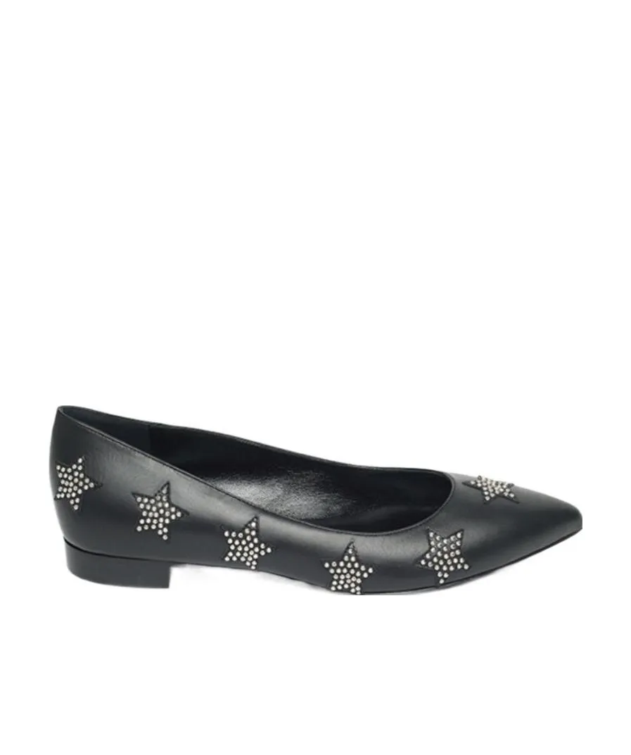 Pointed Leather Flat Shoes