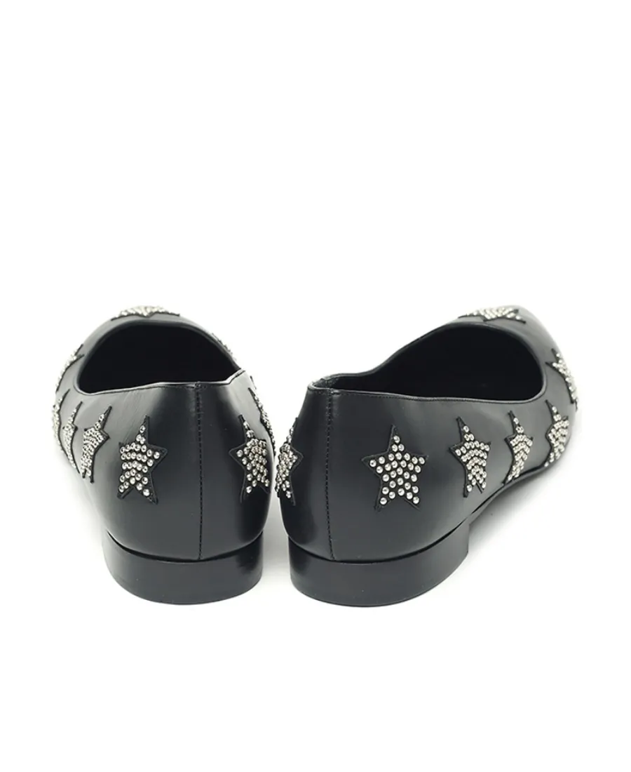 Pointed Leather Flat Shoes