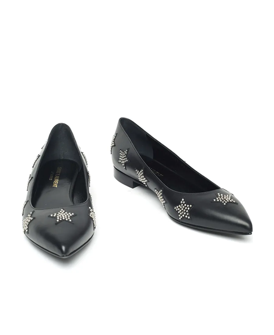 Pointed Leather Flat Shoes