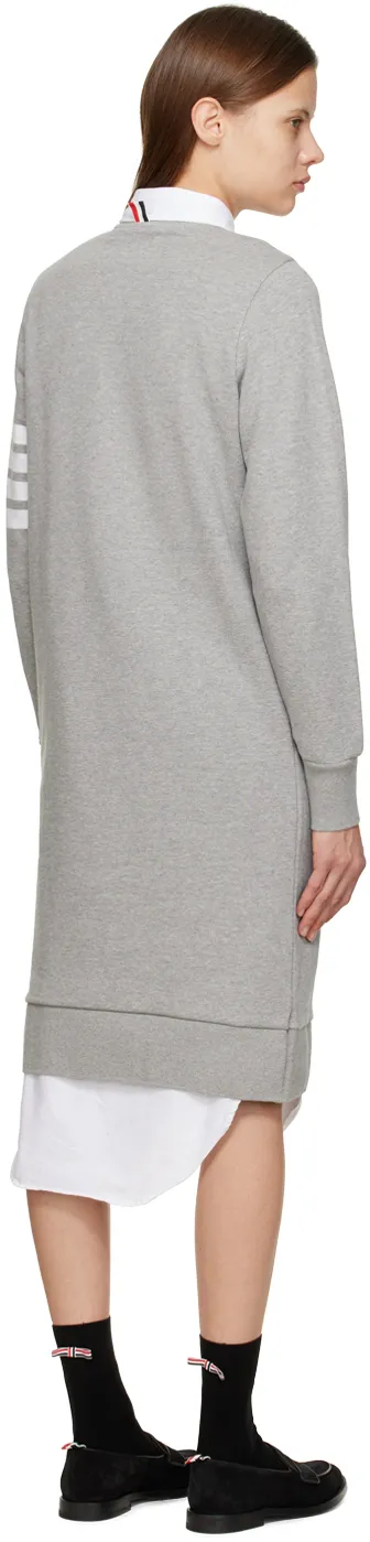 Thom Browne 4-Bar Sleeve Sweatshirt Dress