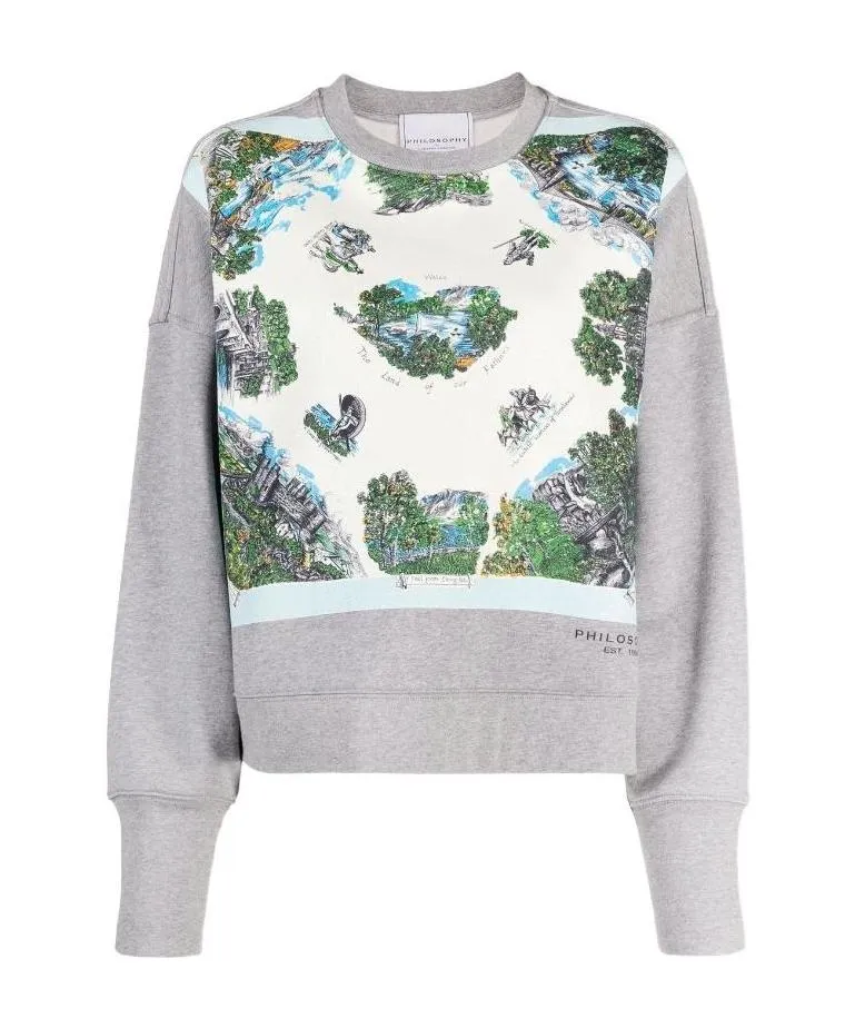 Illustration-Print Cotton Sweatshirt