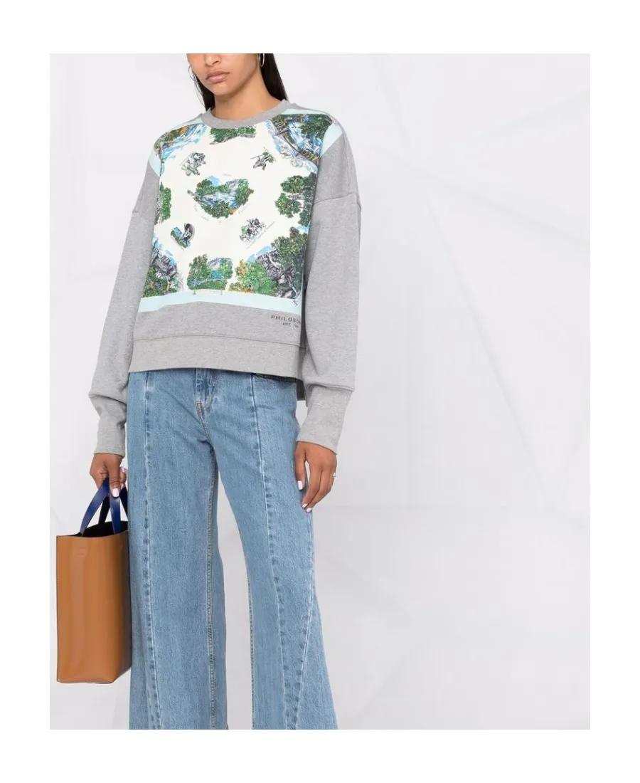 Illustration-Print Cotton Sweatshirt