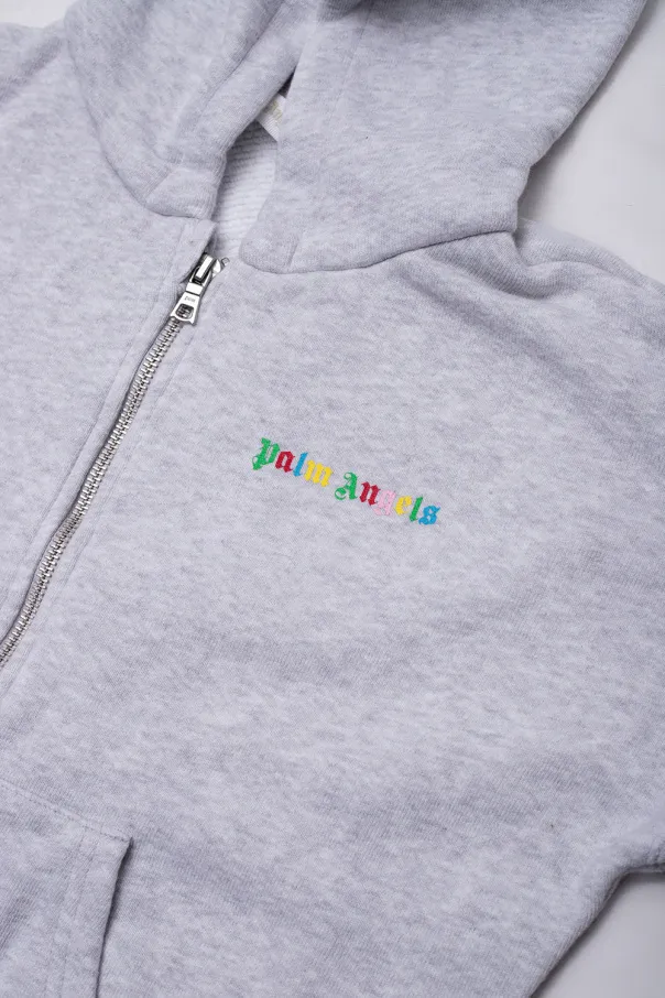 Logo-Print Zip-Up Hoodie
