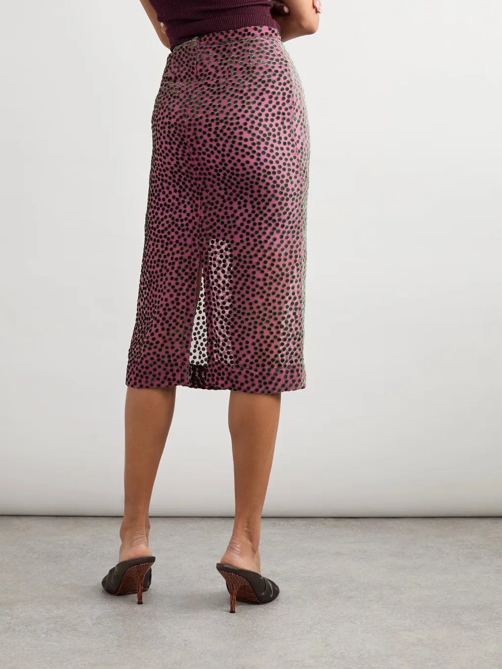 Polka Dot Midi Skirt
