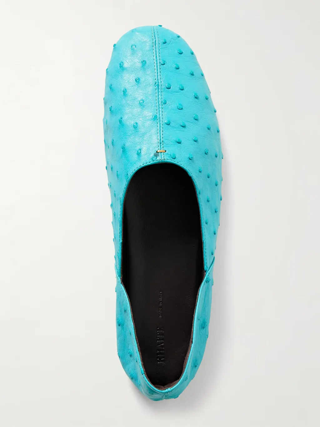 Jane Ostrich Leather Flats