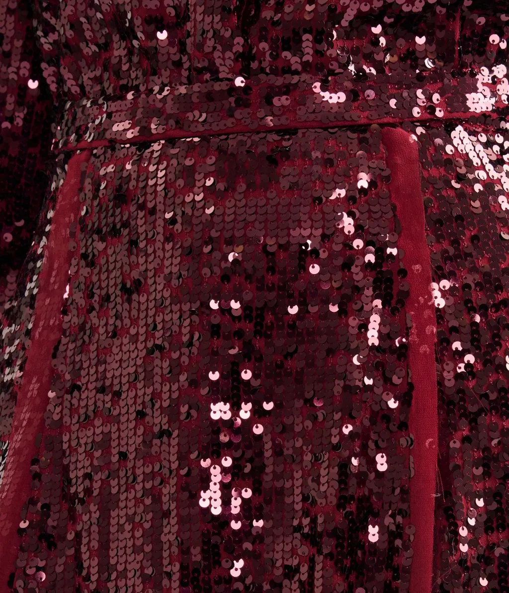 Frayed Sequined Crepe De Chine Midi Skirt