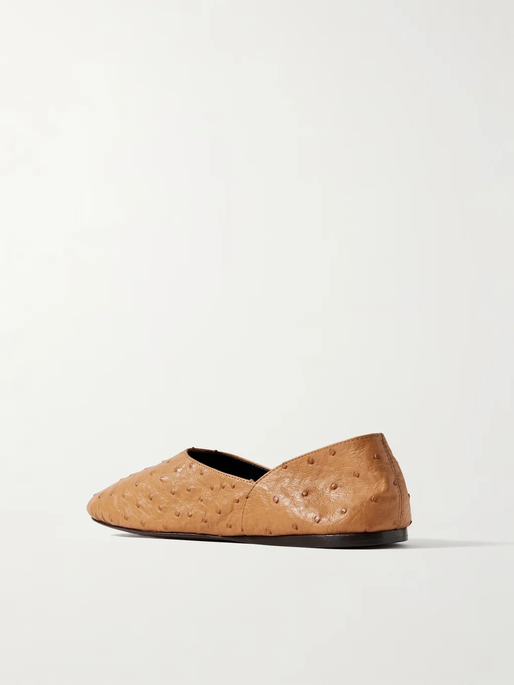 Jane Ostrich Leather Flats