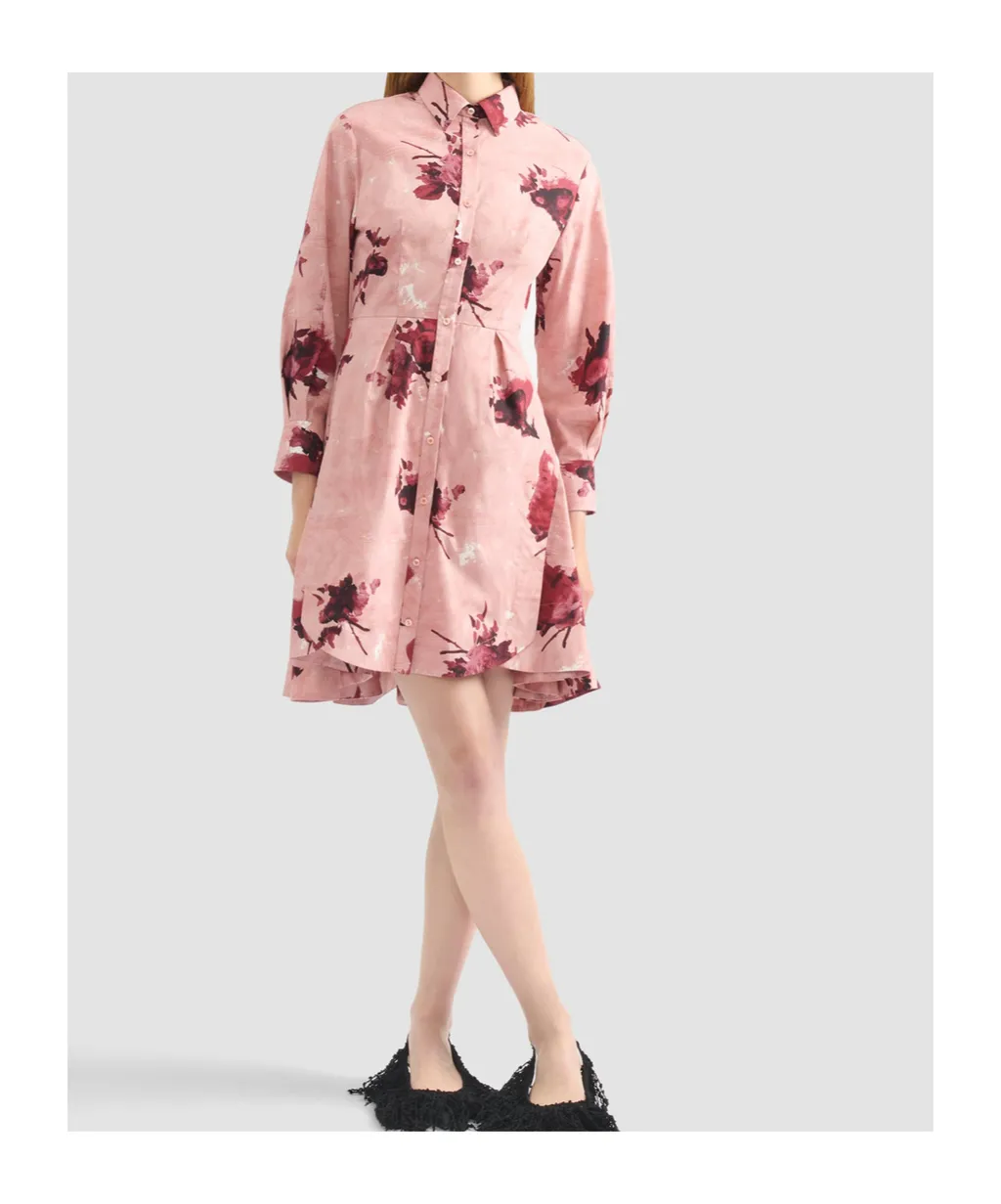 Floral-Print Shirt Dress