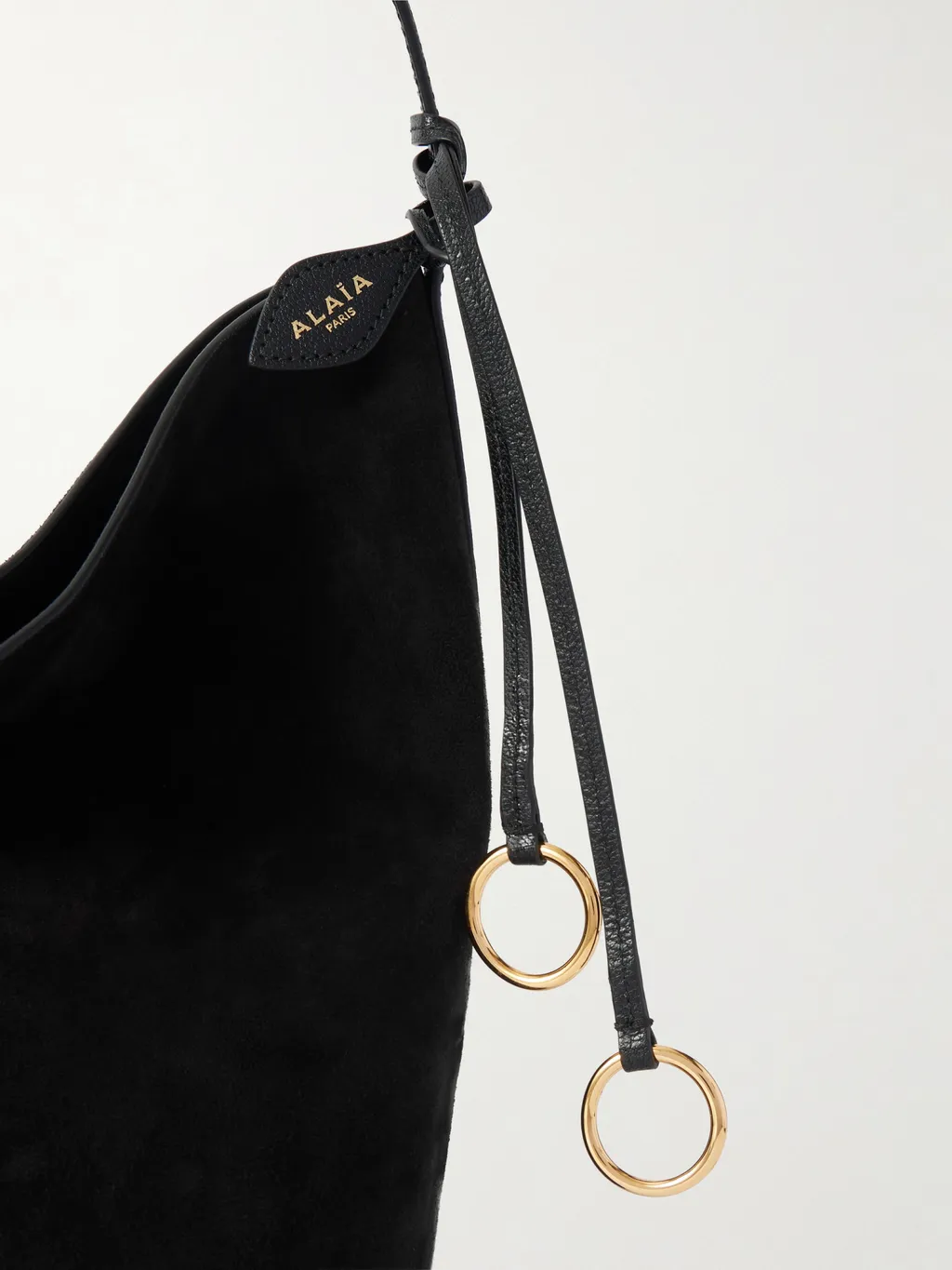 Leather-Trimmed Suede Tote