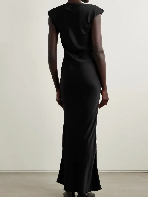 Tefra Draped Satin Gown