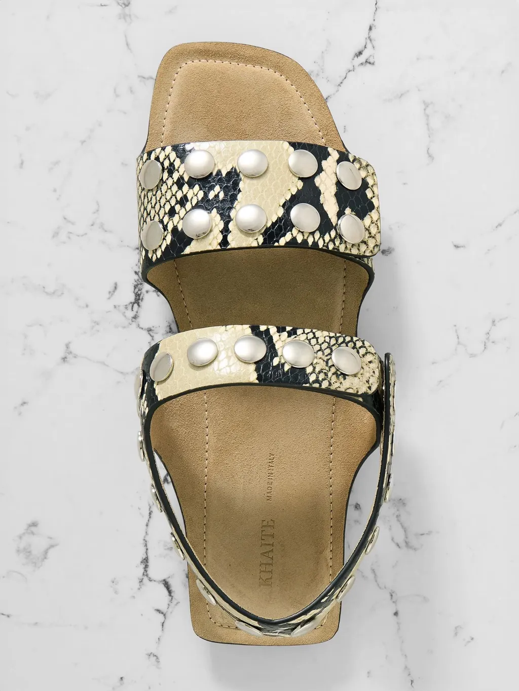 Square-Toe Flat Sandals