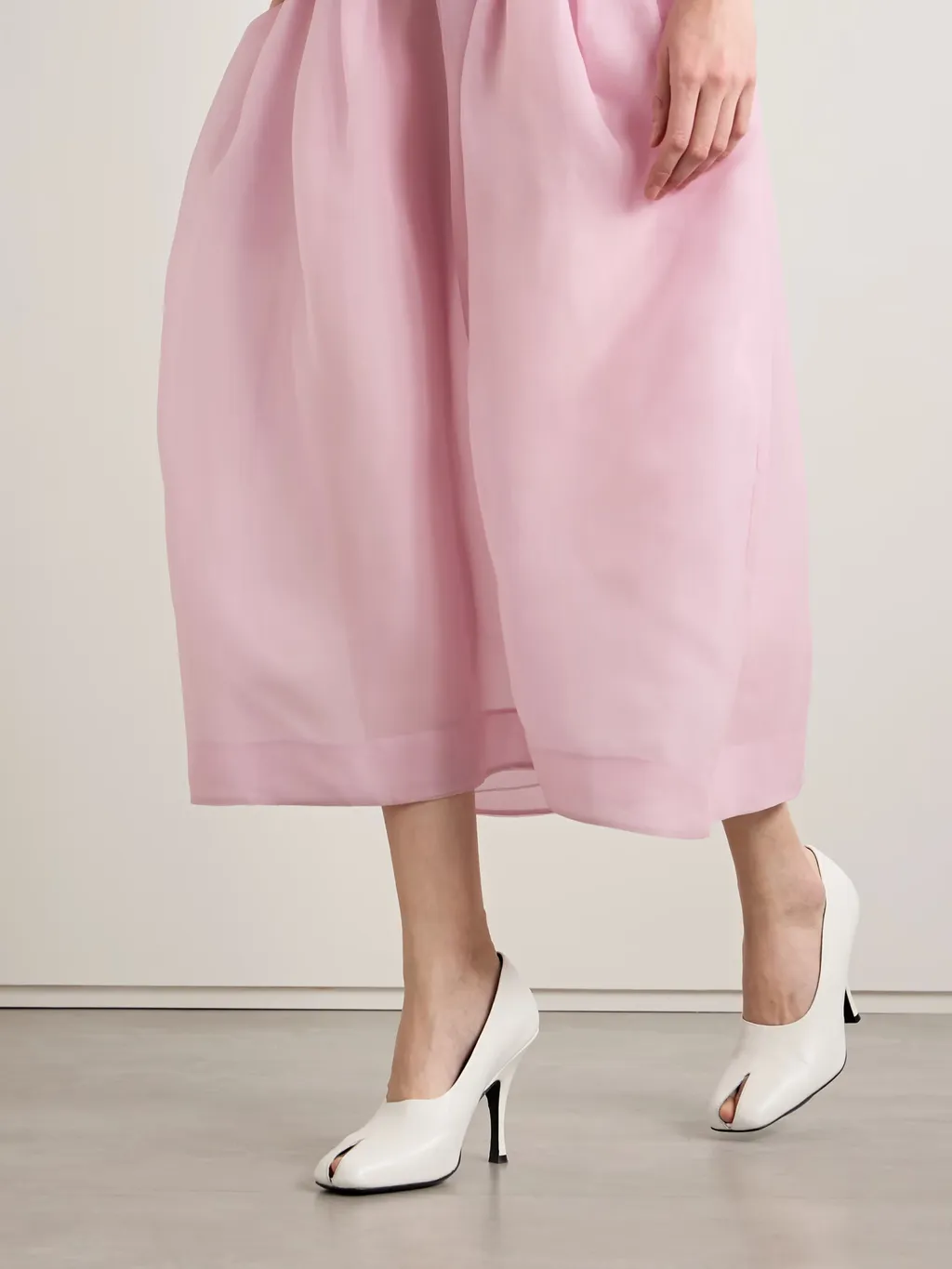 Khaite Eva Peep Toe Pumps