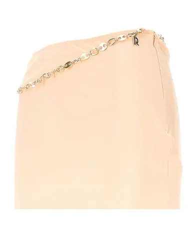 Rabanne Chain-Detailed Satin Skirt