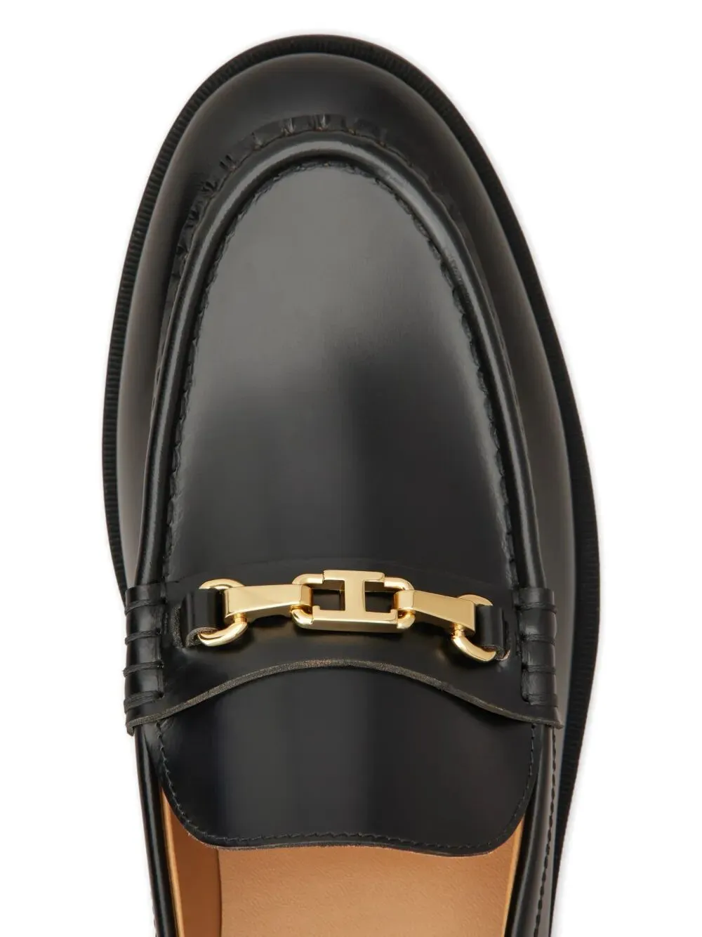 Gold-Tone Hardware Loafers