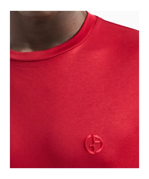 Giorgio Armani Logo Embroidered Crewneck T-Shirt