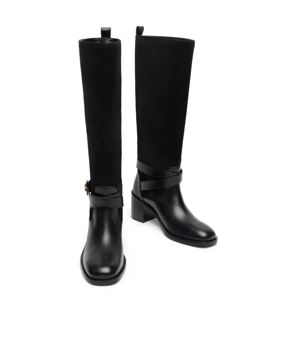 Round-Toe Knee-High Boots