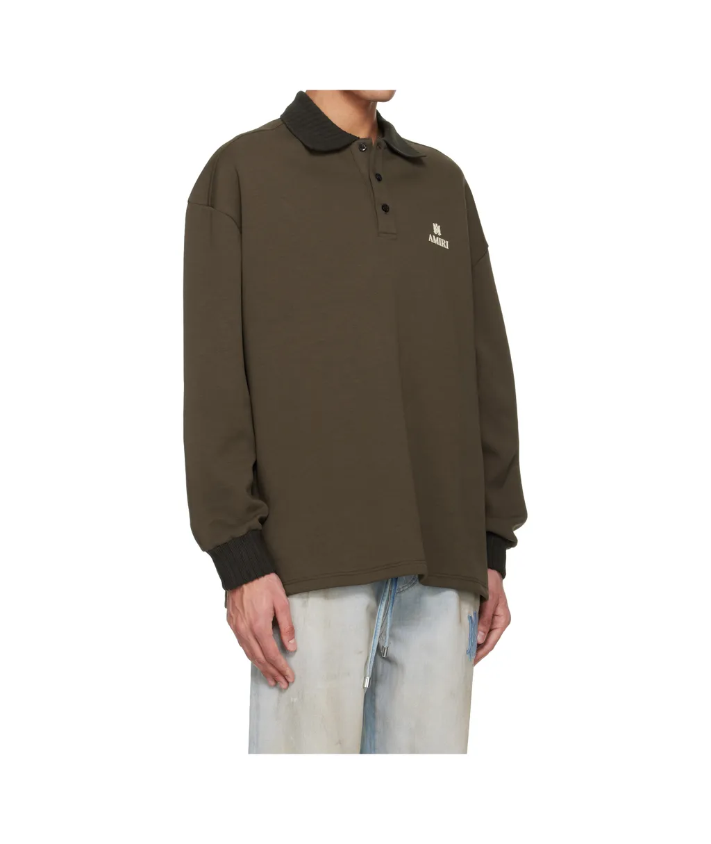Ma Oversized Long-Sleeve Polo Shirt
