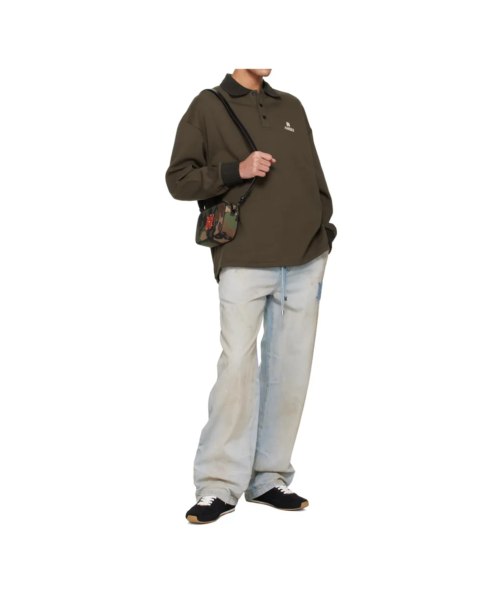 Ma Oversized Long-Sleeve Polo Shirt