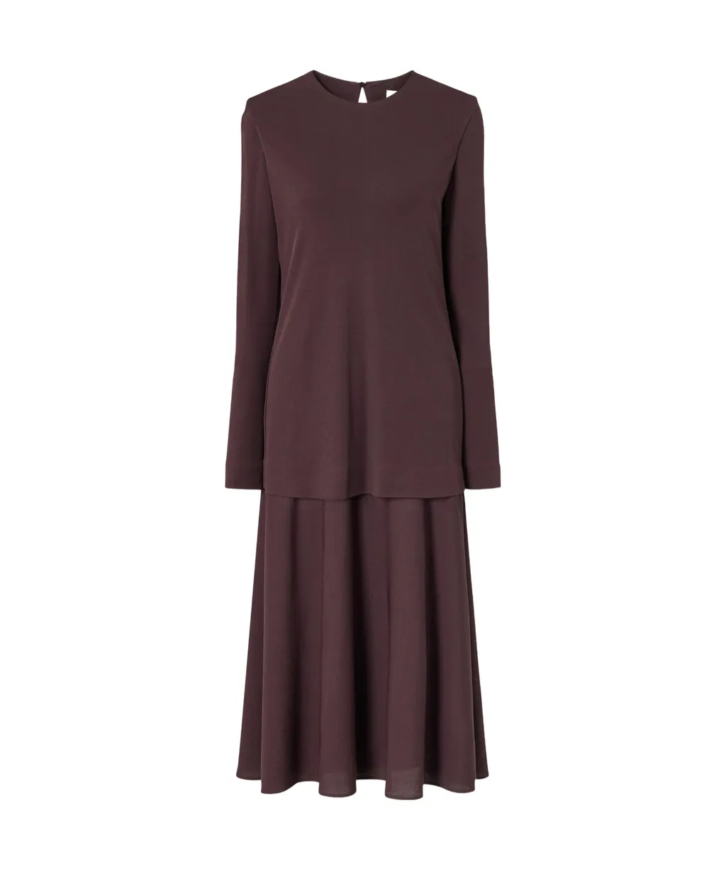 Layered Jersey Maxi Dress