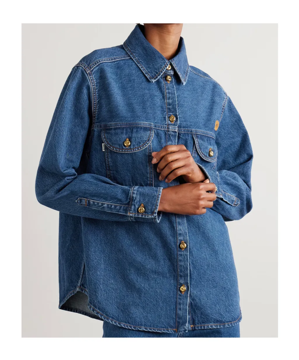 Nariida Berber Embroidered Denim Shirt