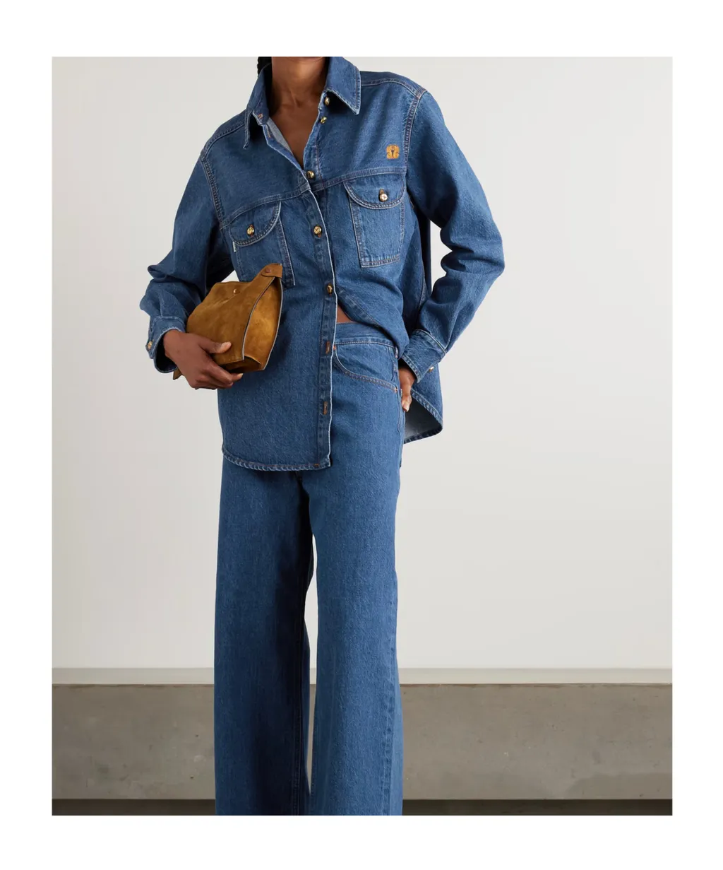 Nariida Berber Embroidered Denim Shirt