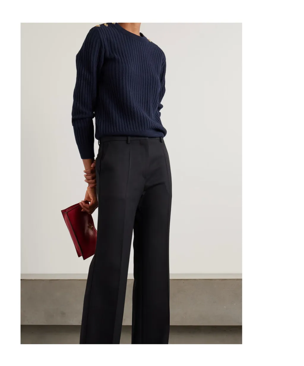 Highland Button-Detailed Cable-Knit Wool And Cashmere-Blend Sweater