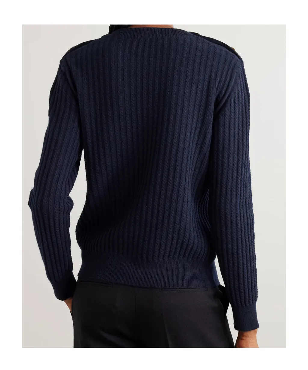 Highland Button-Detailed Cable-Knit Wool And Cashmere-Blend Sweater