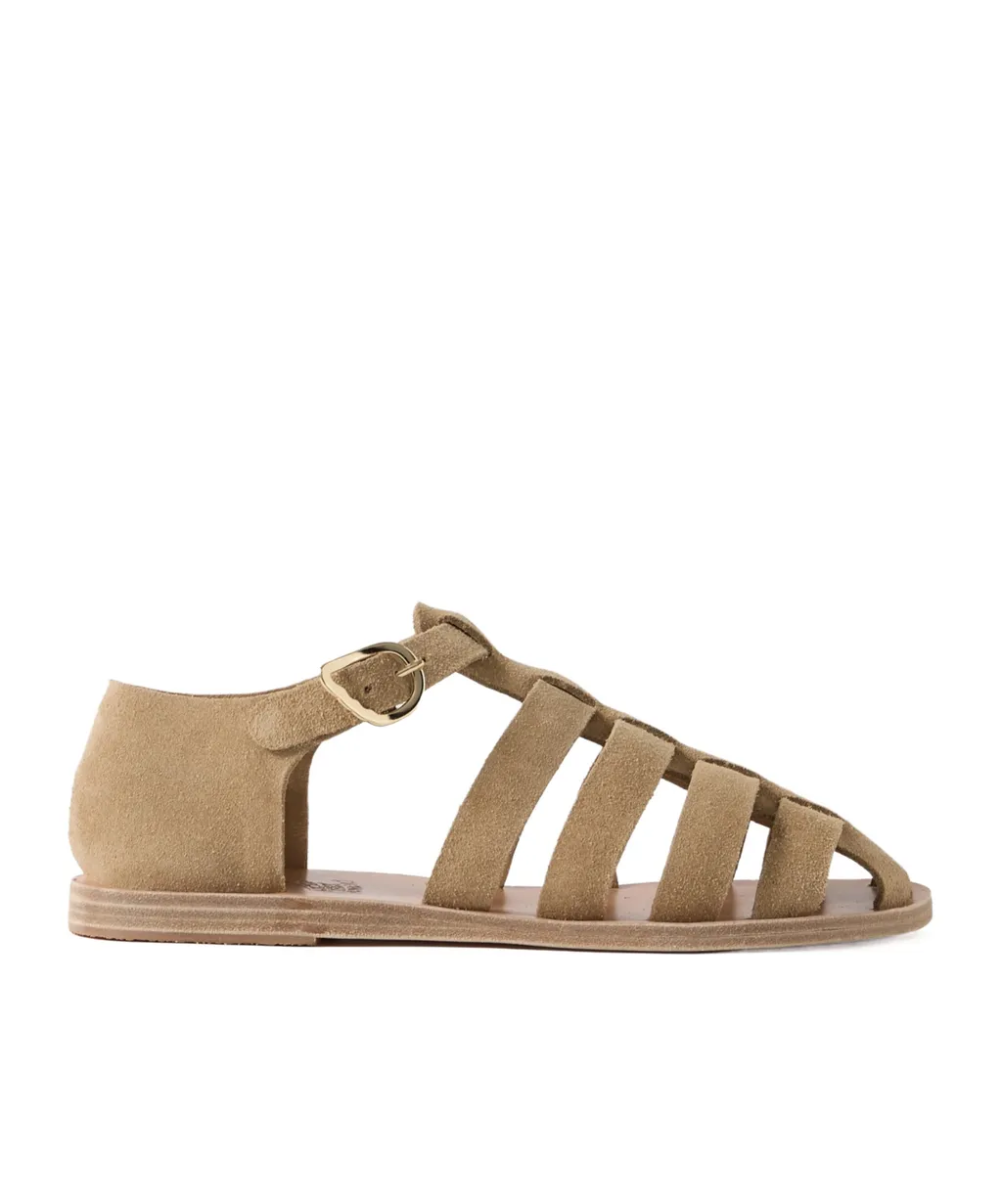 Round-Toe Flat Sandals
