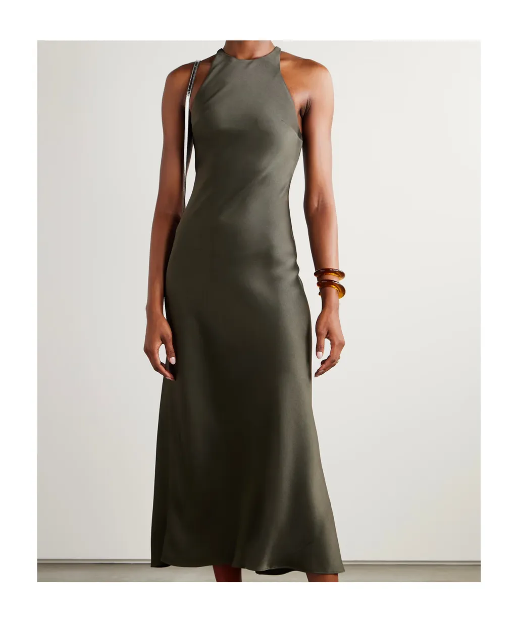 Skyros Satin Midi Dress
