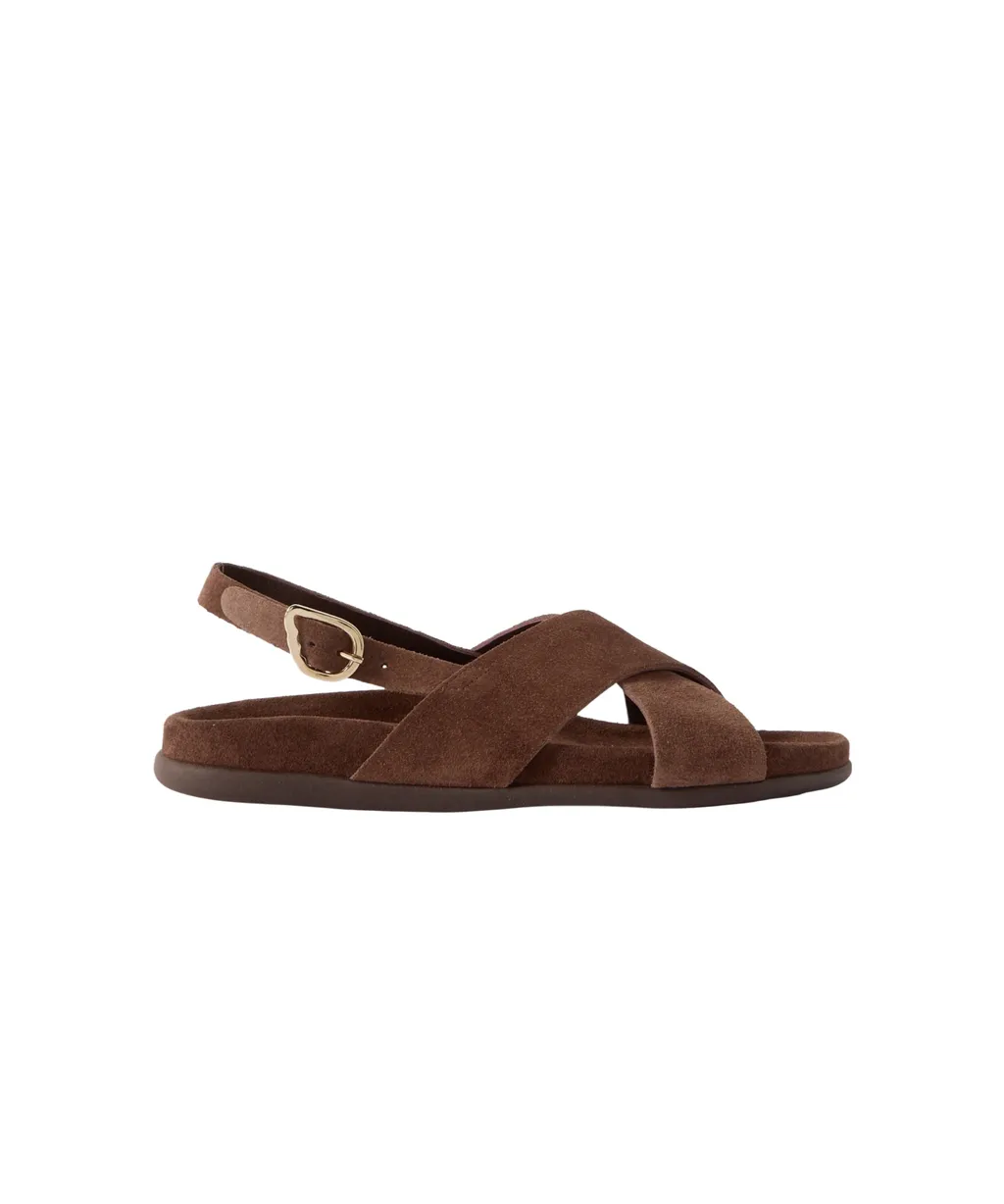 Round-Toe Flat Sandals