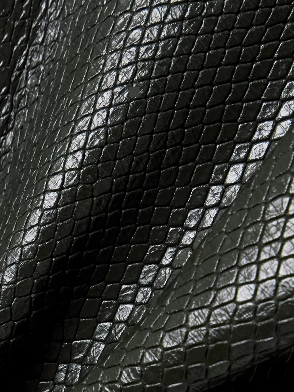 Emera Snake-Effect Leather Straight-Leg Pants