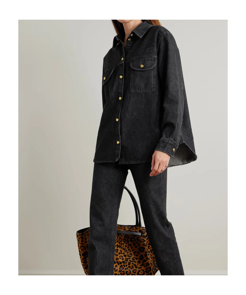 Berber Embroidered Denim Shirt