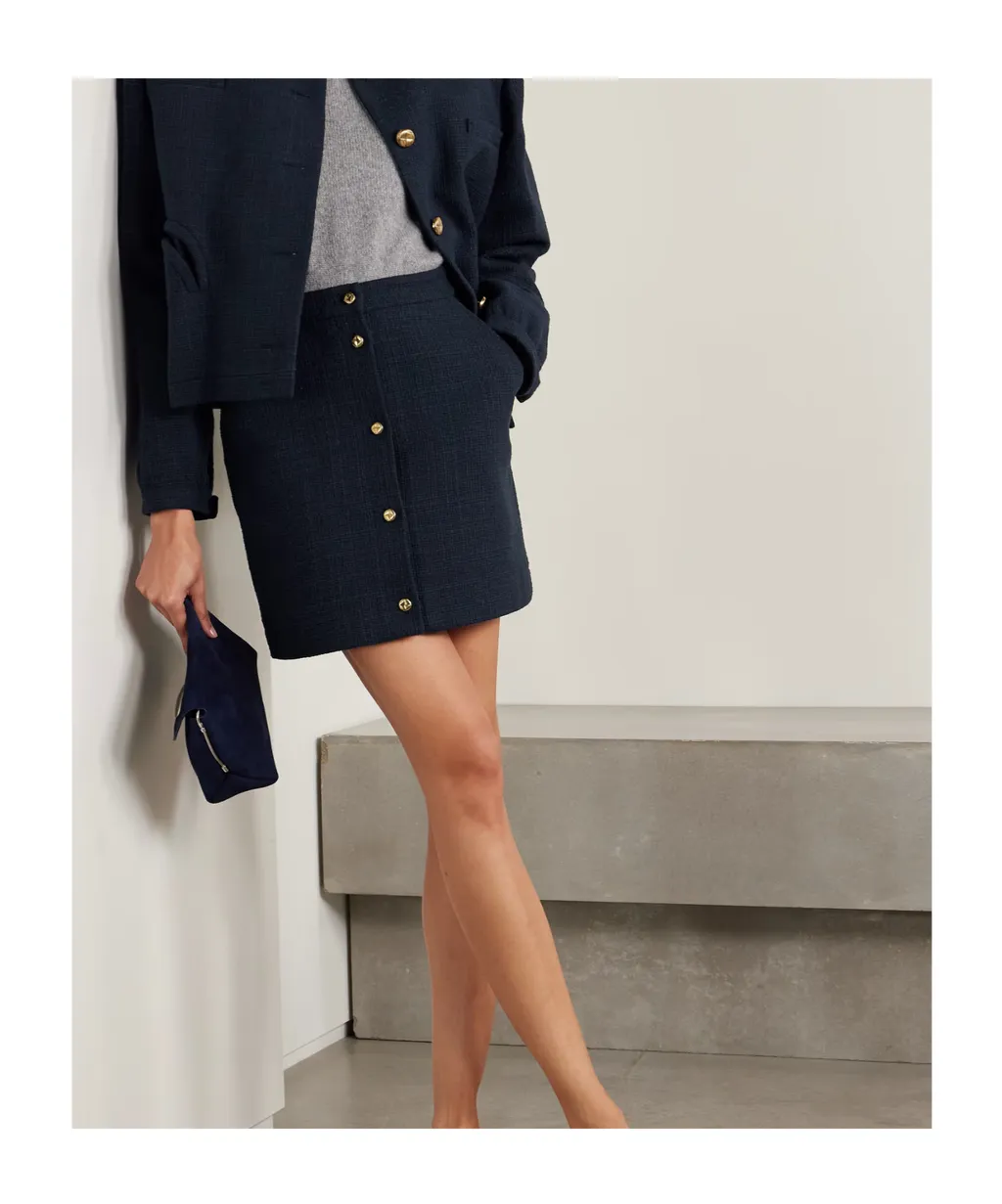 Missy Appaloosa Cotton-Blend Tweed Mini Skirt
