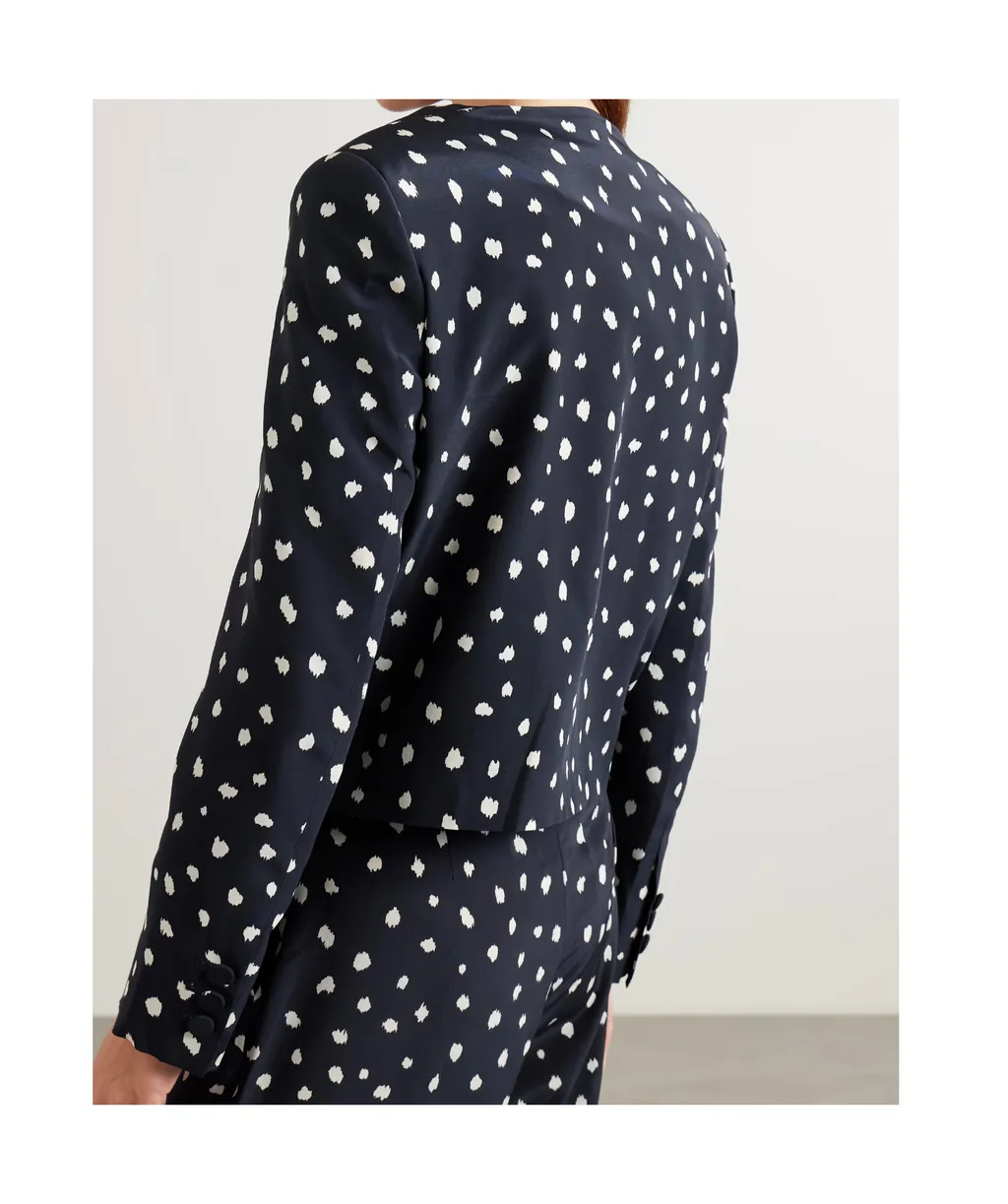 Shamo Polka-Dot Silk Jacket