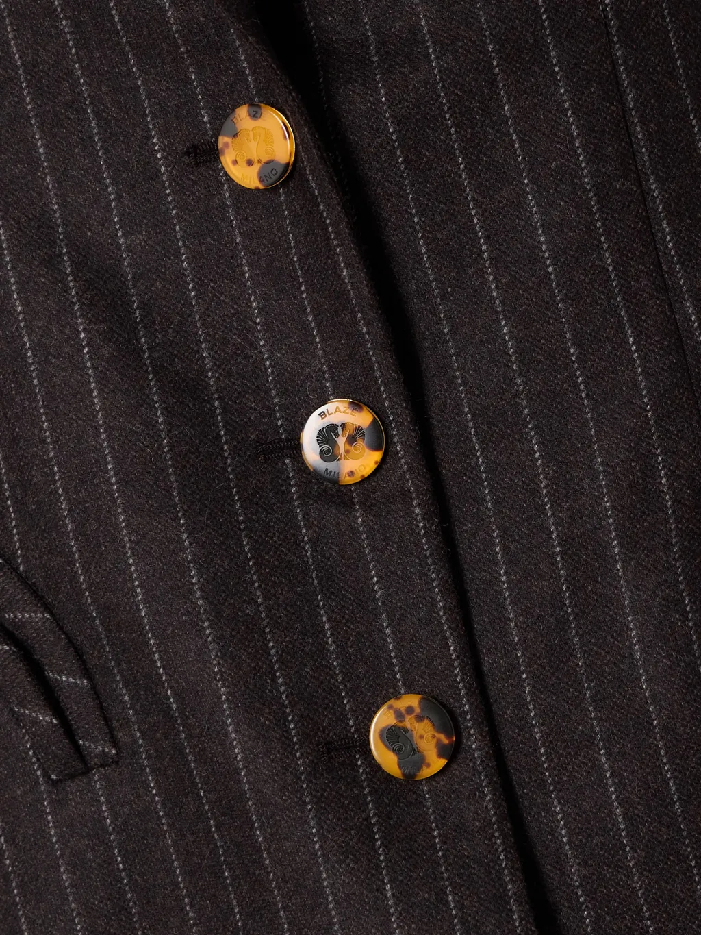 Akira Pinstriped Wool And Cashmere-Blend Blazer
