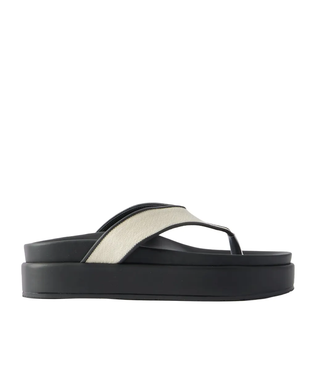 Charys2Flatform Rubber-Trimmed Canvas Platform Sandals