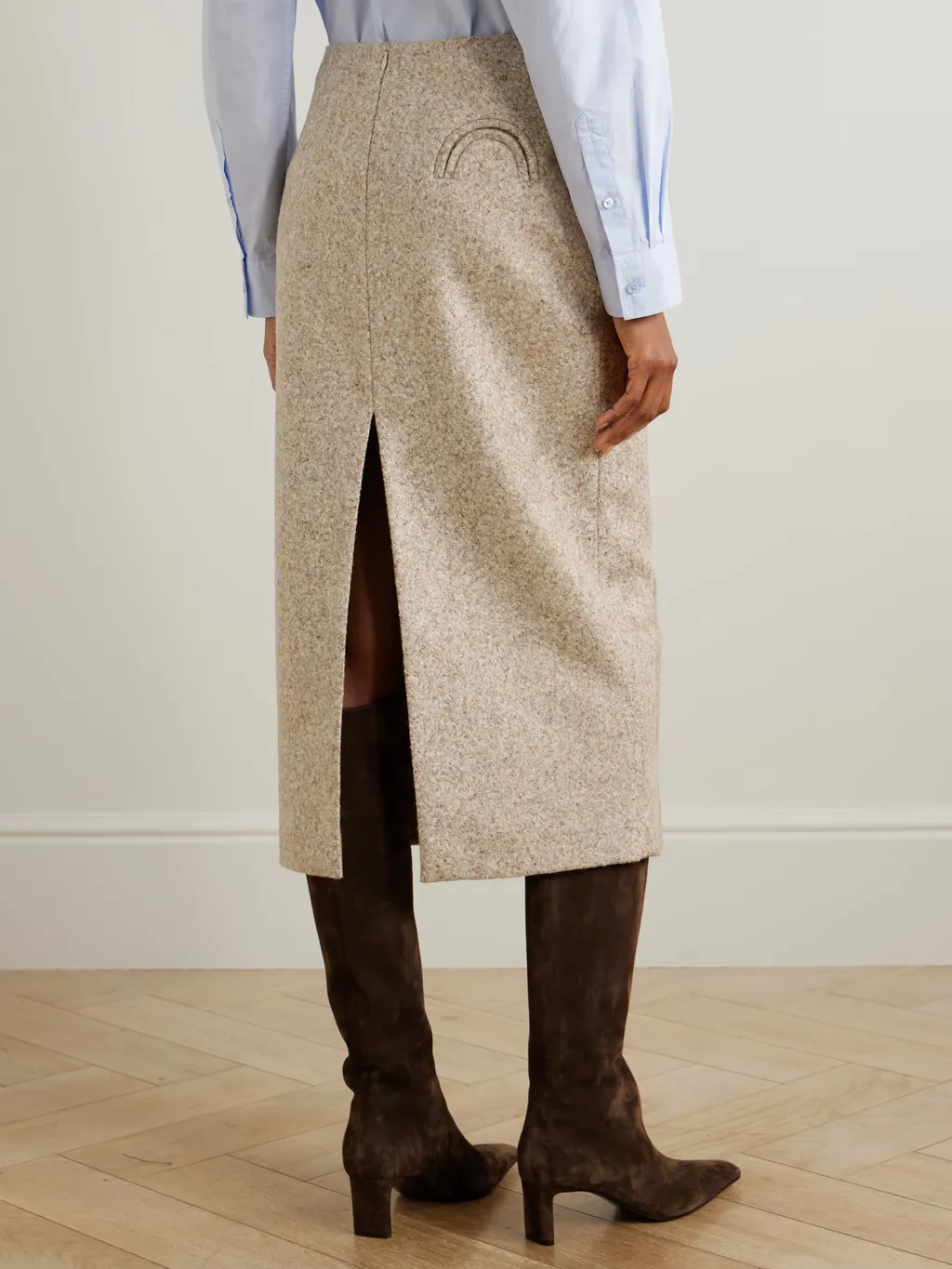 Slit Midi Skirt