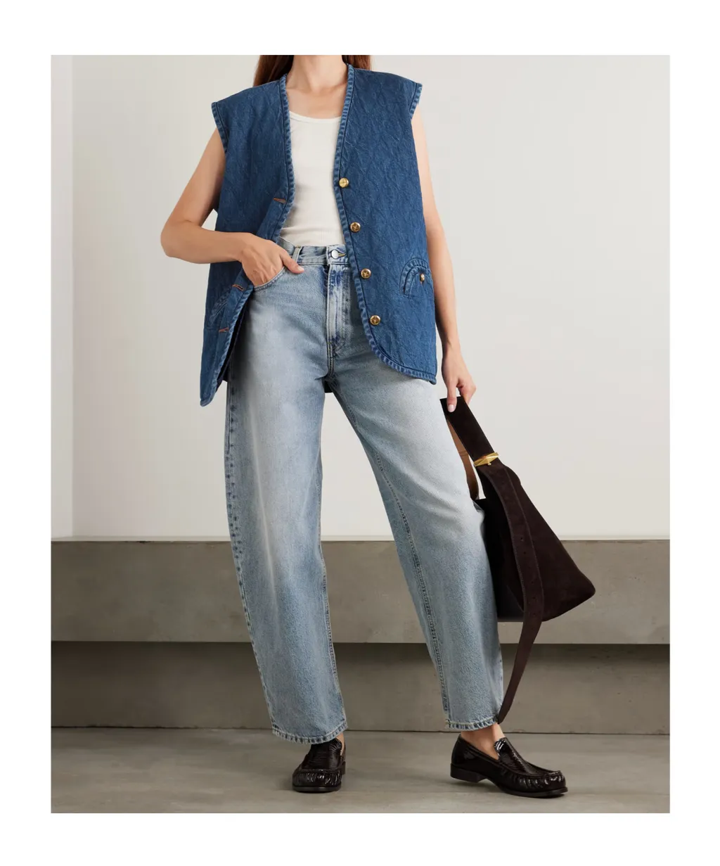 Suffolk Padded Quilted Denim Vest