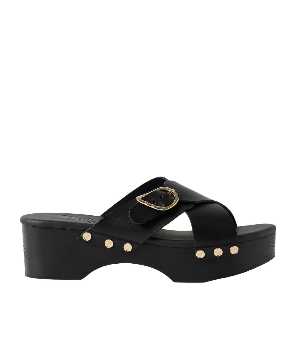 Round-Toe Platform Sandals