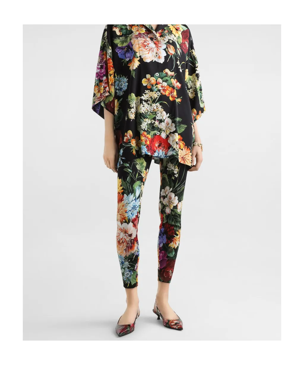 Floral-Print Leggings