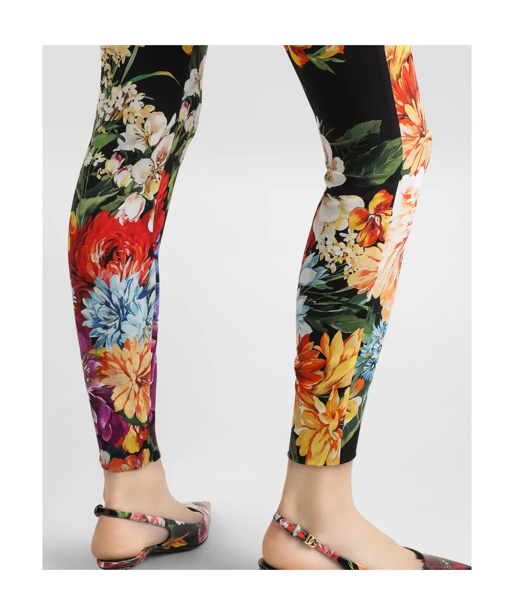 Floral-Print Leggings