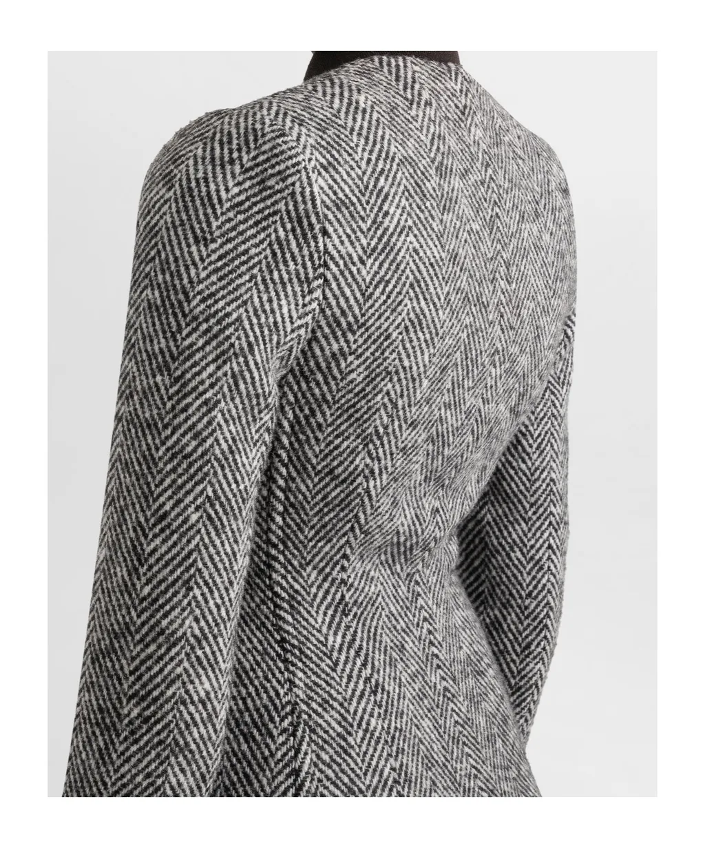 Herringbone-Pattern Jacket
