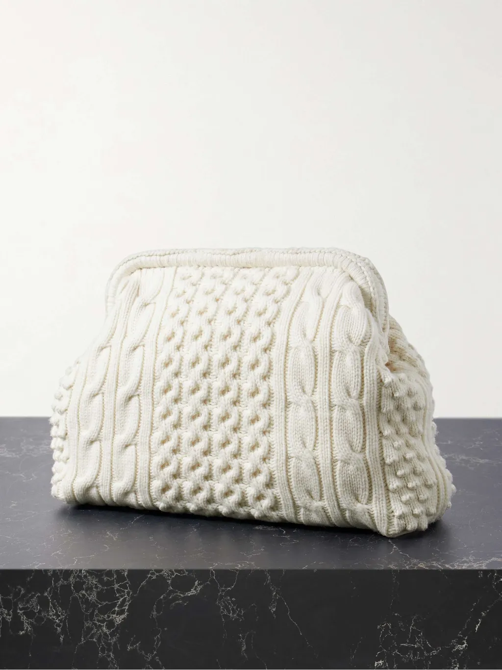 Agon Cable-Knit Cashmere Clutch