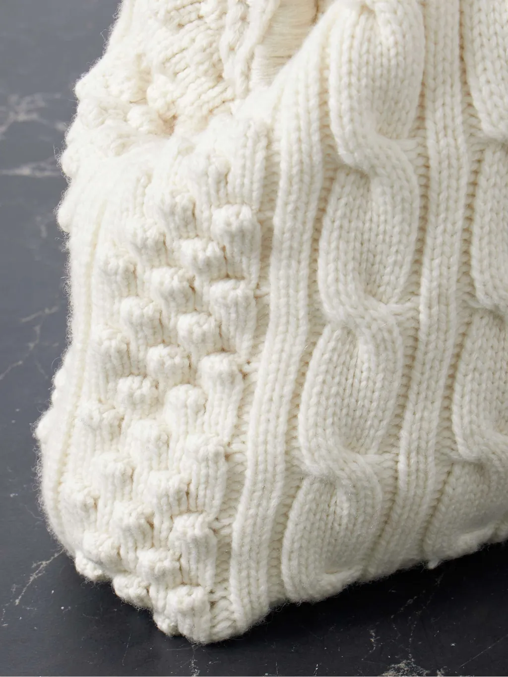 Agon Cable-Knit Cashmere Clutch