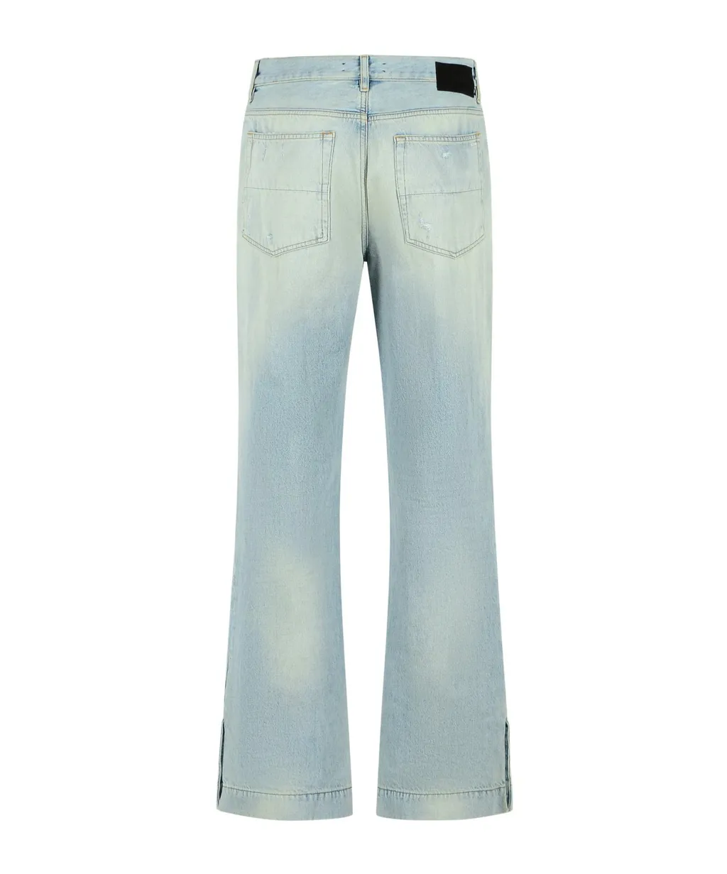 Amiri Distressed Straight-Leg Jeans